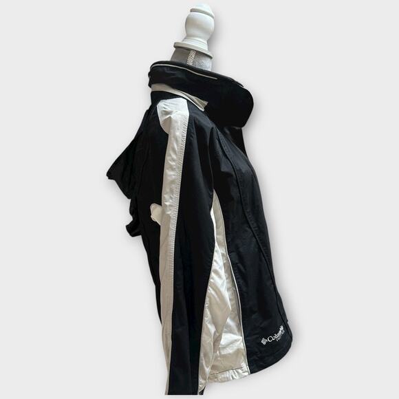 COLUMBIA Vertex Omni-Shield Women’s Waterproof Hooded Jacket Black White M - Picture 2 of 12